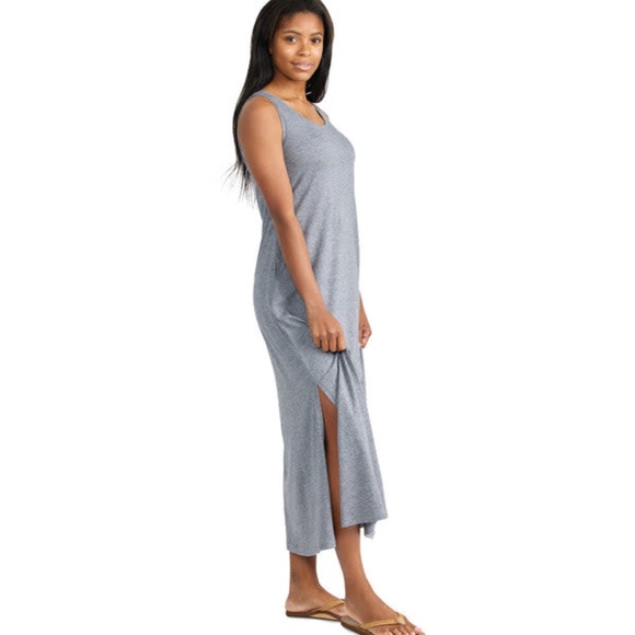 Free Fly Women's Bamboo Heritage Midi Dress Heather Flint NWT, L and XL - Picture 3 of 4